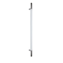 AP05 - Zanzibar - 17" Appliance Pull - White Leather/ Polished Chrome