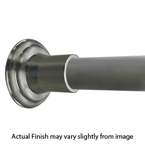 48" Shower Rod - Decorative - Brushed/ Satin Nickel