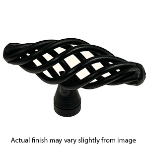 0167 - Bouvet Birdcage - Oval Basket Knob - Black