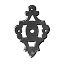 0091P - Bouvet Classic - Cabinet Knob Escutcheon - Black