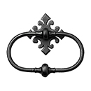 8030 - Bouvet Classic - Cabinet Ring Pull w/Rosette - Black