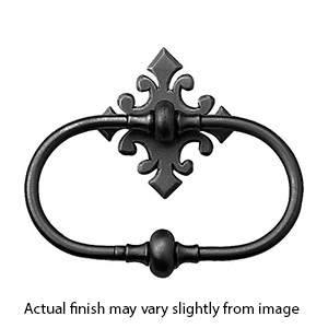 8030 - Bouvet Classic - Cabinet Ring Pull w/Rosette - Black