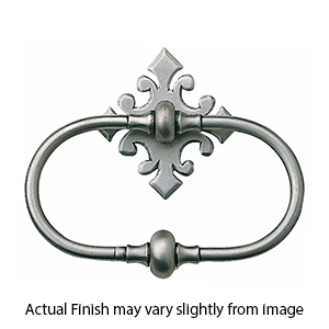 8030 - Bouvet Classic - Cabinet Ring Pull w/Rosette - Pewter