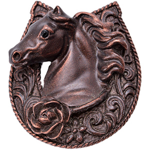 Ranch Living - Horse Shoe w/Rose Knob (Left)