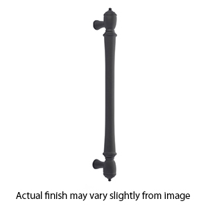 86343 - Traditional Brass - 12" Spindle Appliance Pull - Flat Black