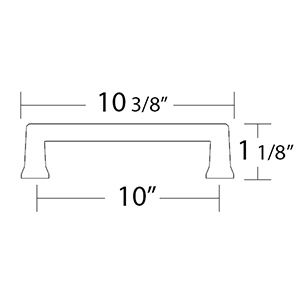 86485 - Art Deco - 10" Alexander Pull - Satin Nickel