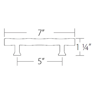 86489 - Art Deco - 5" Tribeca Pull - Polished Nickel