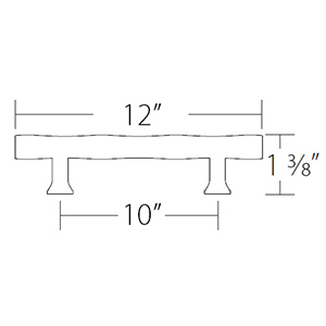 86490 - Art Deco - 10" Tribeca Pull - Satin Nickel