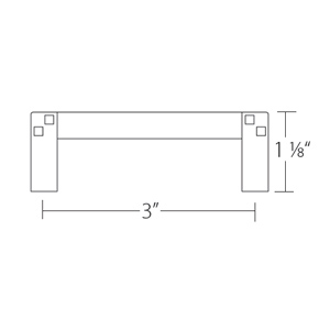 86043 - Arts & Crafts - 3" Mortise & Tenon Pull - Satin Brass & Copper