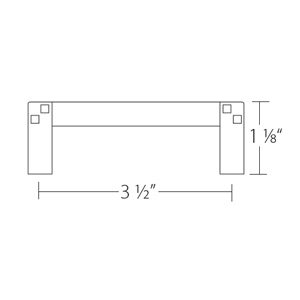 86044 - Arts & Crafts - 3.5" Mortise & Tenon Pull - Oil Rubbed Bronze