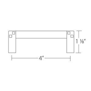 86045 - Arts & Crafts - 4" Mortise & Tenon Pull - Satin Nickel