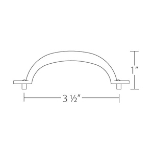 86047 - Arts & Crafts - 3.5" Hammered Pull - Satin Nickel