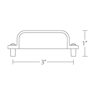 86049 - Arts & Crafts - 3" Hammered Cup Pull - Satin Nickel