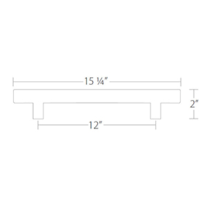 86351 - Contemporary Brass - 12" Bar Appliance Pull - Polished Nickel