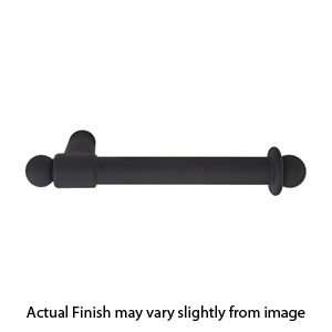 2503 - Wrought Steel - Paper Holder Bar Style - Rosette # 1 - Flat Black