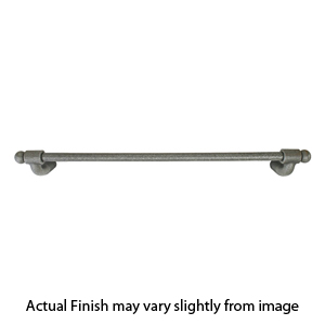 25021 - Wrought Steel - 18" Towel Bar - Rosette # 1 - Satin Steel