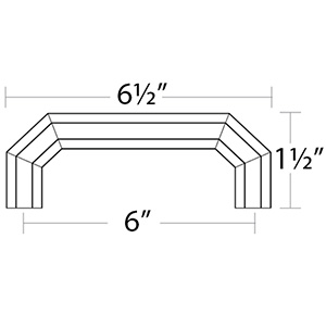 86617 - Hollywood Regency - 6" Riviera Pull - Flat Black