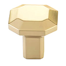 86612 - Hollywood Regency - 1.25" Riviera Square Knob - Satin Brass