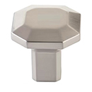 86612 - Hollywood Regency - 1.25" Riviera Square Knob - Satin Nickel