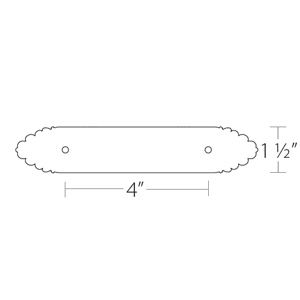 86294 - Ribbon & Reed - Backplate for 4" Pulls - Oil Rubbed Bronze