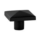 86145 - Sandcast Bronze - 1.25" Square Knob - Flat Black