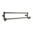 23051-2 - Sandcast Bronze - 18" Double Towel Bar - Type 2 Rosette - Medium Bronze