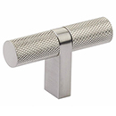 2-1/4" Select Bar Knurled Cabinet T-Knob - Satin Nickel