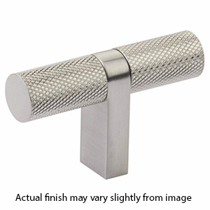 3-1/8" Select Bar Knurled Cabinet T-Knob - Satin Nickel