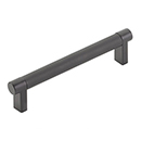 5" cc Select Knurled Cabinet Rectangular Pull - Flat Black