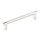 5" cc Select Knurled Cabinet Rectangular Pull - Polished Nickel