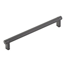 8" cc Select Knurled Cabinet Rectangular Pull - Flat Black