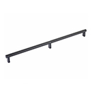 16" cc Select Knurled Cabinet Rectangular Pull - Flat Black