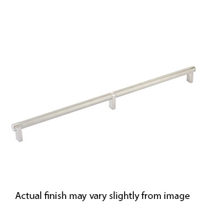 24" cc Select Knurled Cabinet Rectangular Pull - Satin Nickel