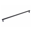 18" cc Select Knurled Cabinet Rectangular Pull - Flat Black