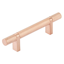 3.5" cc Select Knurled Cabinet Bar Pull - Satin Copper