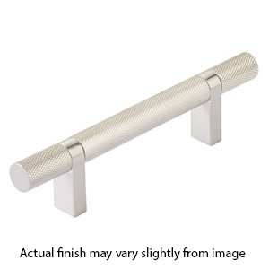 4" cc Select Knurled Cabinet Bar Pull - Satin Nickel