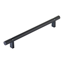 8" cc Select Knurled Cabinet Bar Pull - Flat Black