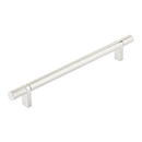 8" cc Select Knurled Cabinet Bar Pull - Polished Nickel