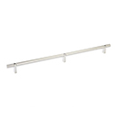 16" cc Select Knurled Cabinet Bar Pull - Polished Nickel