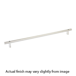 18" cc Select Knurled Cabinet Bar Pull - Polished Nickel