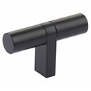 2-1/4" Select Bar Smooth Cabinet T-Knob - Flat Black