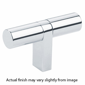 2-1/4" Select Bar Smooth Cabinet T-Knob - Polished Chrome