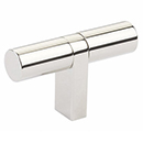 2-1/4" Select Bar Smooth Cabinet T-Knob - Polished Nickel