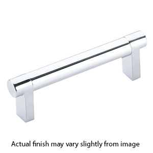 4" cc Select Smooth Cabinet Rectangular Pull - Polished Chrome