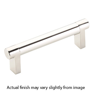 4" cc Select Smooth Cabinet Rectangular Pull - Polished Nickel