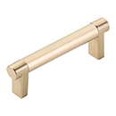 3.5" cc Select Smooth Cabinet Rectangular Pull - Satin Brass