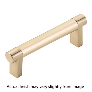 4" cc Select Smooth Cabinet Rectangular Pull - Satin Brass