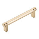 5" cc Select Smooth Cabinet Rectangular Pull - Satin Brass