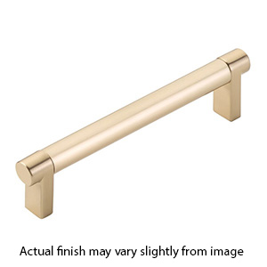 6" cc Select Smooth Cabinet Rectangular Pull - Satin Brass