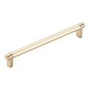 8" cc Select Smooth Cabinet Rectangular Pull - Satin Brass